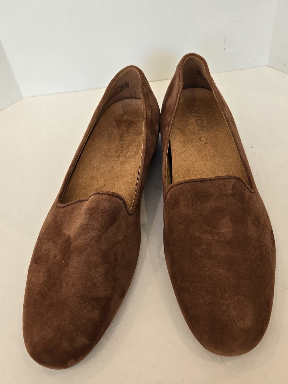 Vionic Chestnut Suede Slip-On Loafers
